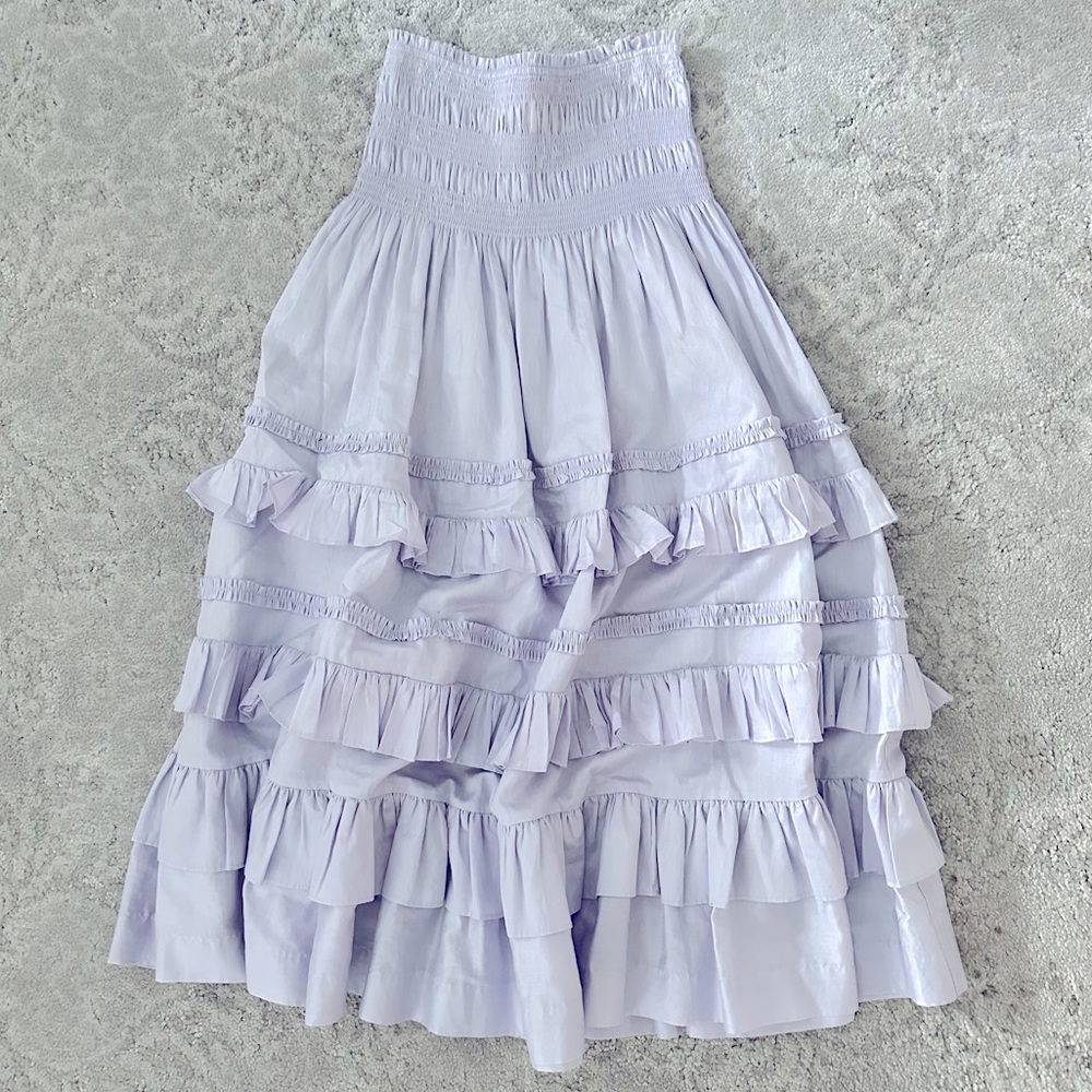 Rebecca Taylor Ruffle Midi Skirt